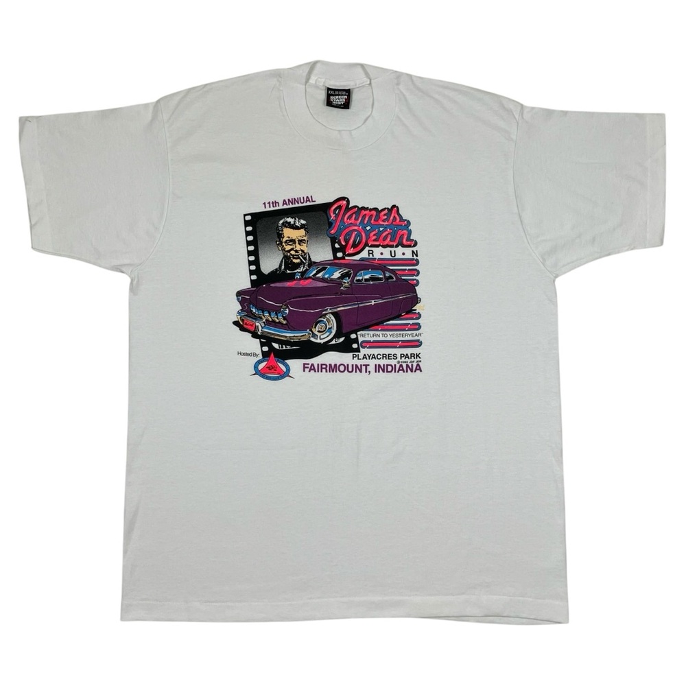 Vintage 1990 11th Annual James Dean Run Classic Car Single Stitch T Shirt USA